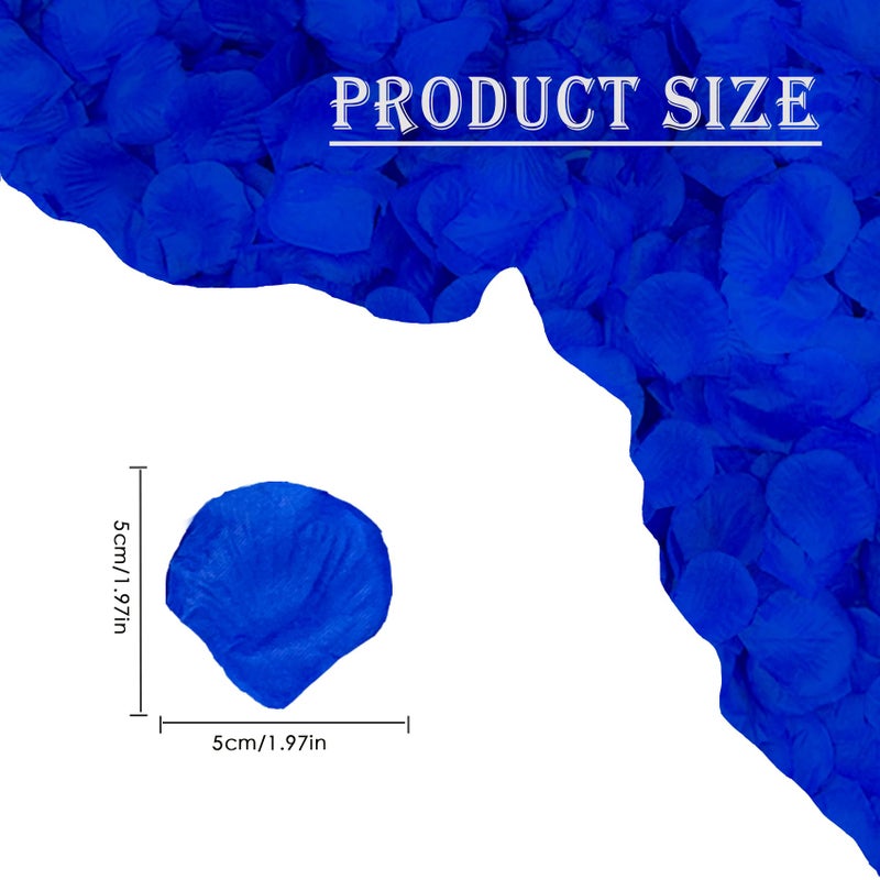 SHINTAYL 1200PCS Rose Petals for Bedroom - Fake Blue Roses Petal Faux Flowers  Artificial Roses Petals for Marry me  Valentines  Proposal  Anniversary  Wedding Love Decorations Romantic Party (Blue) - Image 2