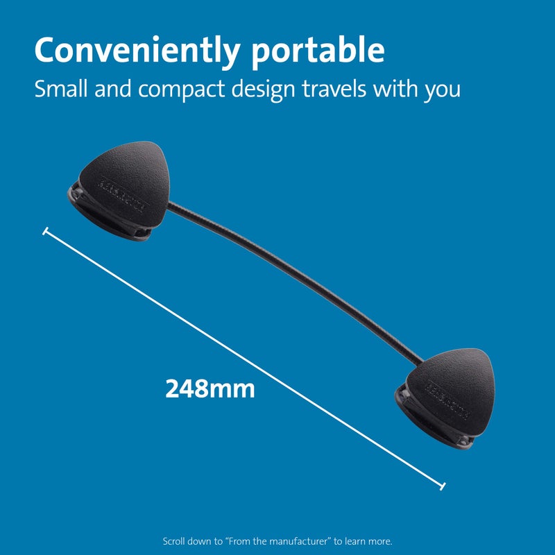 Kensington Document Holder for Typing for Laptops and Monitors, Flex Clip Copyholder, Typing Stand Document Holder, Office Paper Clip Holder, Compact Paper Holder Stand, Black 9-3/4" Wide K62081BF - Image 2