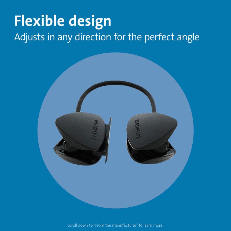 Kensington Document Holder for Typing for Laptops and Monitors, Flex Clip Copyholder, Typing Stand Document Holder, Office Paper Clip Holder, Compact Paper Holder Stand, Black 9-3/4" Wide K62081BF - Image 4