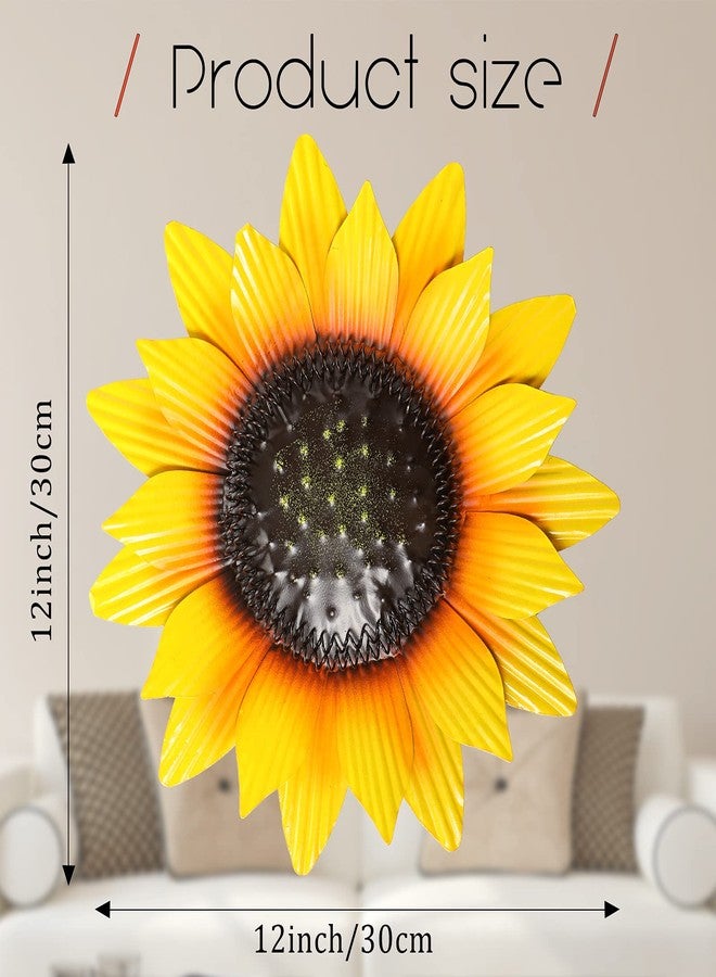 Hotop 12 Inch Metal Flower Wall Decor Large Flower Fall Outdoor Decorations Layered Floral Hanging for Bathroom Lawn Courtyard Halloween Decor Lovely Style - Image 2