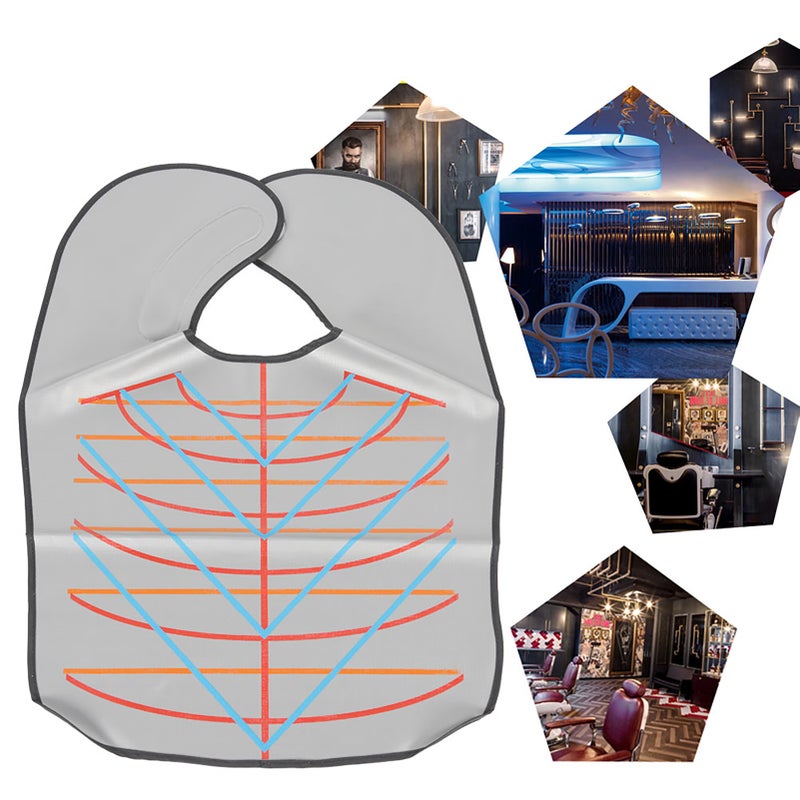 Barber Cape: 30X60 Inch Waterproof PVC Material - Magnetic Buckle Fitted Collar Hairdressing Cape for Home Salon Professional Hair Stylists - Image 3