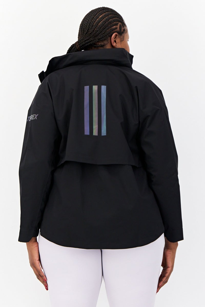 Adidas Women Sportswear Fit Long Sleeve Outdoor Jacket, Black - Image 3