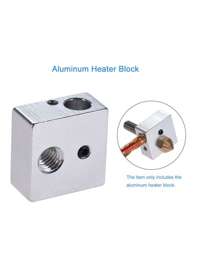 NIBEMINENT 10-Piece Aluminum Heater Block For 3D Printer Silver  - Image 4