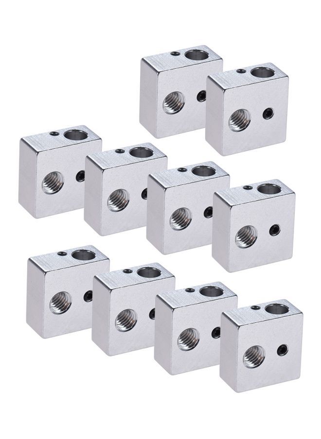 NIBEMINENT 10-Piece Aluminum Heater Block For 3D Printer Silver  - Image 5