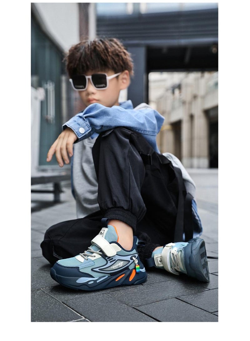 NIBEMINENT أحذية رياضية للأطفال مضادة للانزلاق خفيفة الوزن للركض والمشي لمسافات طويلة - Image 2