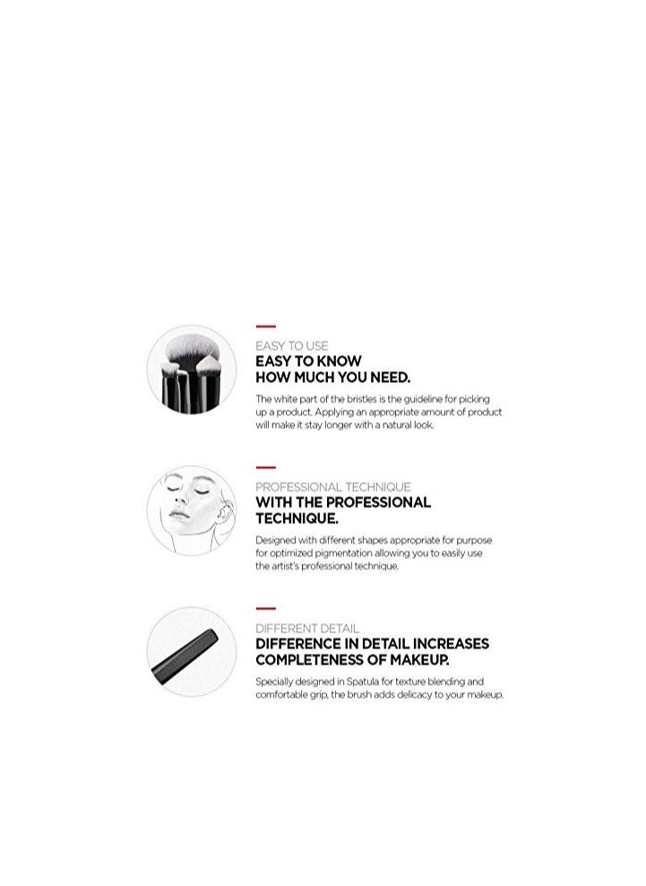 JUNG SAEM MOOL [JUNGSAEMMOOL OFFICIAL] Masterclass Contour Brush | Makeup Artist Brand | Synthetic Fanned makeup Brush | Flawless Sculpting  - Image 4