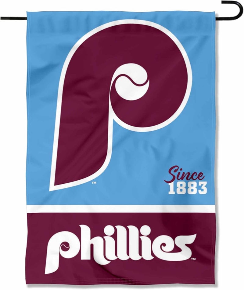 WinCraft Philadelphia Phillies Retro Vintage Throwback Double Sided Garden Flag - Image 1