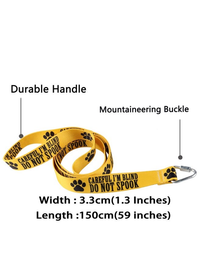 BLUPARK Visual Impairment Dog Leash Careful I'm Blind Do Not Spook Dog Leash Walking Training Dog Leashes Dog Owner Pet Lover Gift (Careful I'm Blind-YE) - Image 2