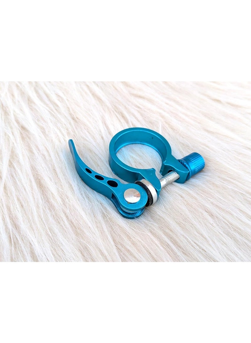 Quick-Release Bicycle Seatpost Clamp – Seat Locking Clamp (Blue) - Image 5