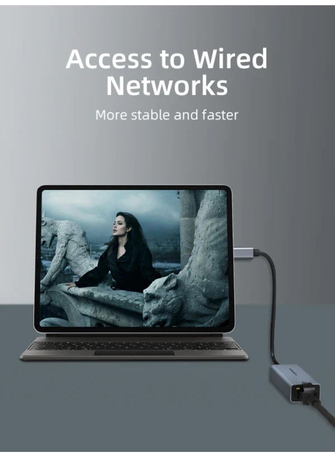 CABLETIME USB-C to RJ45 100MbpsEthernet,Space Grey - Image 5
