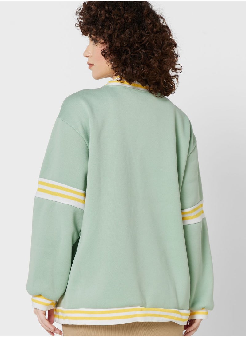 Ginger - Varsity Print Detail Jacket - Image 1