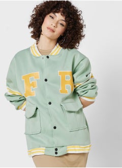 Varsity Print Detail Jacket