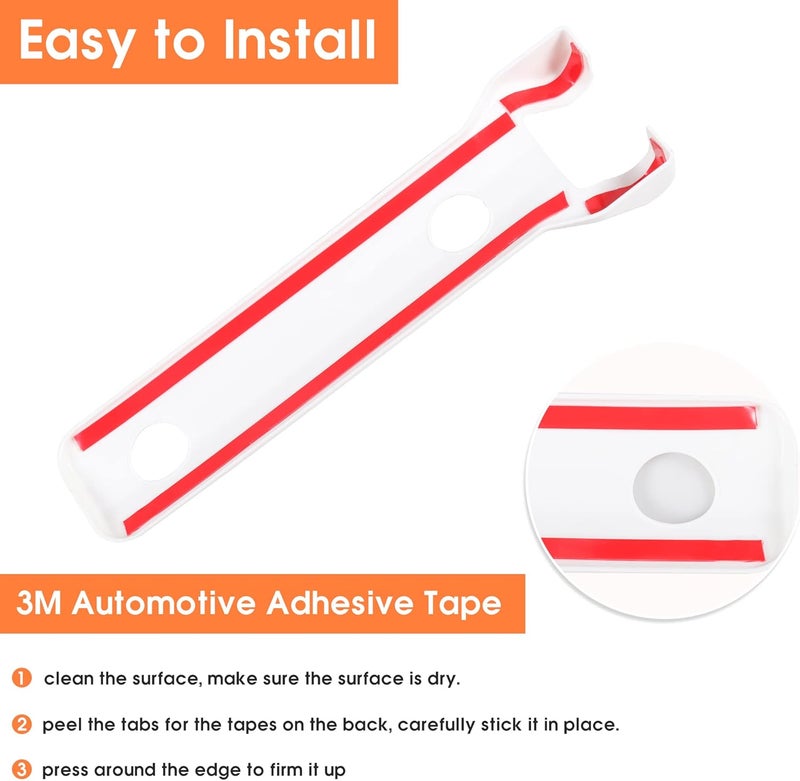 BESTAOO Rear Door Tailgate Hinge Cover Trim for 2021-2022 Ford Bronco - 2 Pack (White) - Image 5