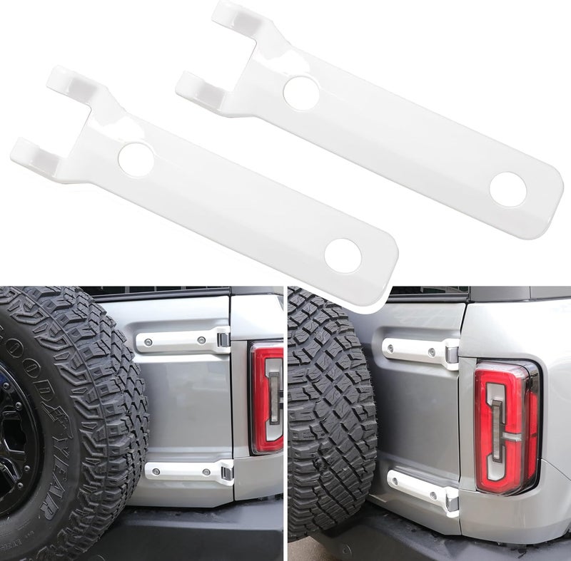 BESTAOO Rear Door Tailgate Hinge Cover Trim for 2021-2022 Ford Bronco - 2 Pack (White) - Image 2