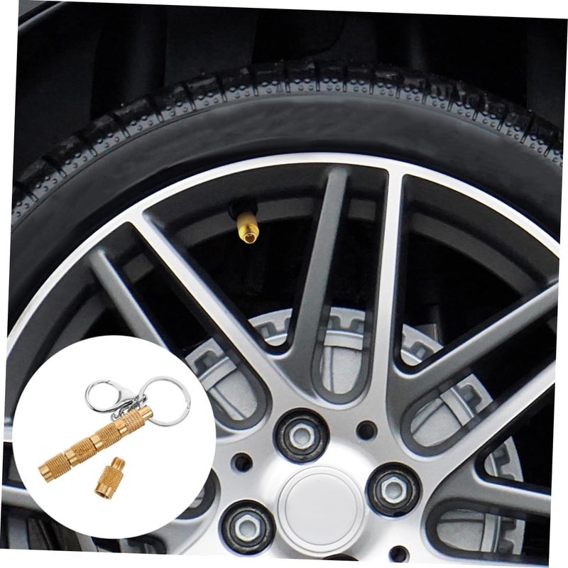 مجموعة أدوات تفريغ ضغط الإطارات النحاسية من Garneck (قطعتان) - صمام تفريغ سريع للسيارات وسيارات الدفع الرباعي والمركبات على الطرق الوعرة - أداة تفريغ إطارات متي��ة لصيانة المركبات في حالات الطوارئ - Image 3