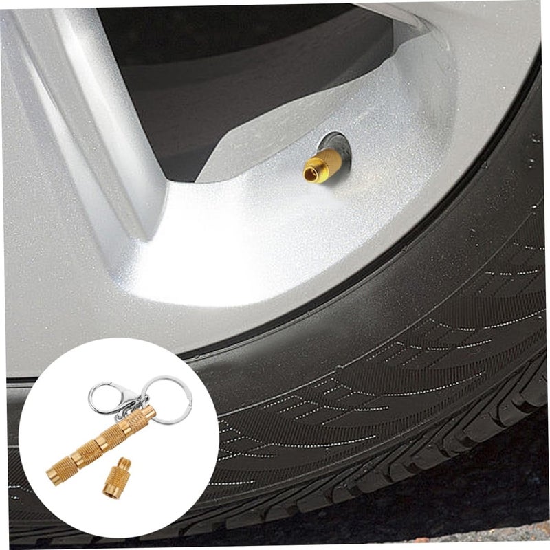 مجموعة أدوات تفريغ ضغط الإطارات النحاسية من Garneck (قطعتان) - صمام تفريغ سريع للسيارات وسيارات الدفع الرباعي والمركبات على الطرق الوعرة - أداة تفريغ إطارات متي��ة لصيانة المركبات في حالات الطوارئ - Image 5