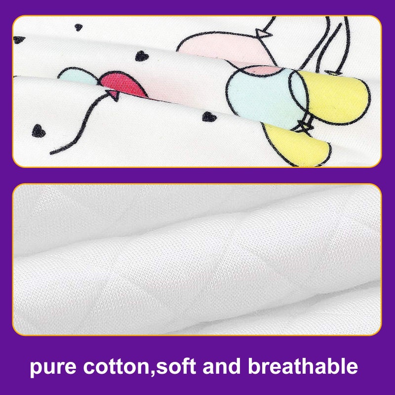 MooMoo Baby 6 Packs Cotton Training Pants Reusable Toddler Potty Training Underwear for Boy and Girl Mermaid-6T Pink - Image 2