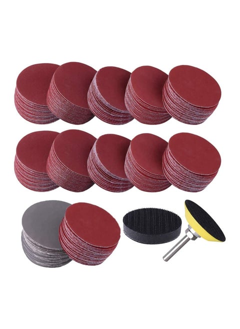 300 Pcs Sanding Discs Pads 50 mm Hook and Loop Pads with a Quarter inch Shank Backing Pad and Foam Buffering Pad
