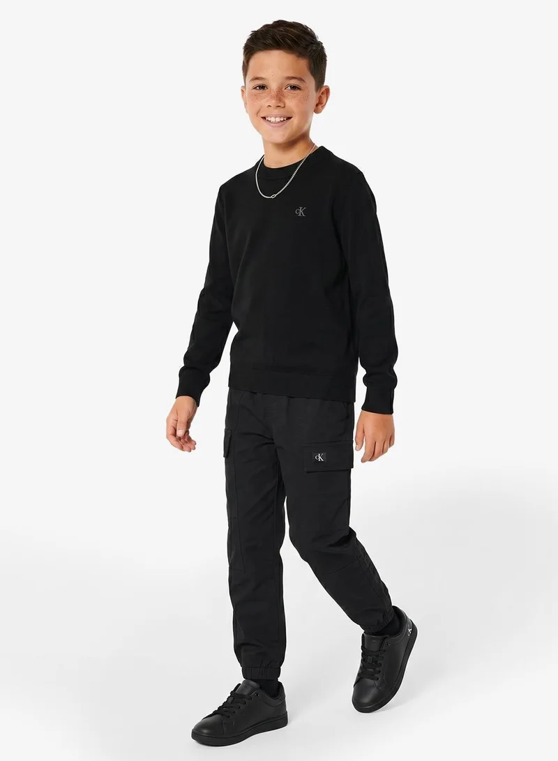 Calvin Klein Jeans Youth Logo Cargo Pants