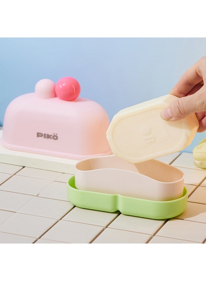 1pcs Cake Shaped Travel Soap Box, Portable Soap Holder Dish, Double-Layer Water And Fertilizer Soap Holder,Travel Soap Case With Lid，For Camping Essentials, Hiking, Travel Size Toiletries - Image 5