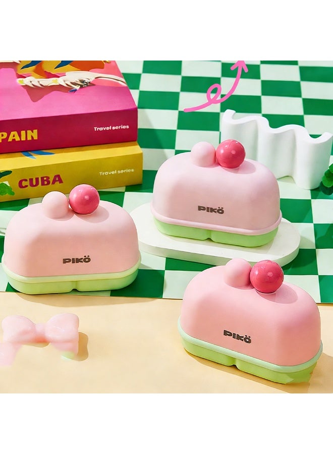 1pcs Cake Shaped Travel Soap Box, Portable Soap Holder Dish, Double-Layer Water And Fertilizer Soap Holder,Travel Soap Case With Lid，For Camping Essentials, Hiking, Travel Size Toiletries - Image 4