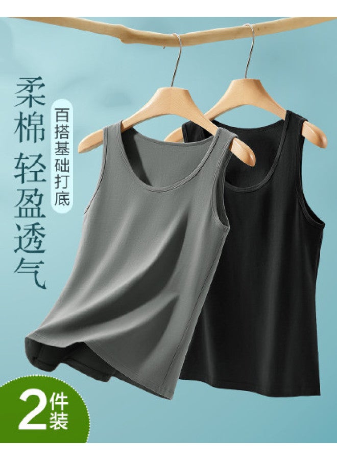 Hengyuanxiang Women'S Vests, Cotton Soft And Skin-Friendly Undershirt T-Shirts, Comfortable Layering Tops For Home Or Outwear, Slimming Women'S Tops - Image 1