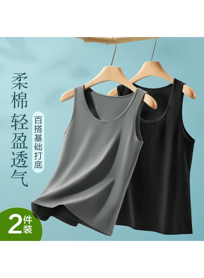 Hengyuanxiang Women'S Vests, Cotton Soft And Skin-Friendly Undershirt T-Shirts, Comfortable Layering Tops For Home Or Outwear, Slimming Women'S Tops - Image 2