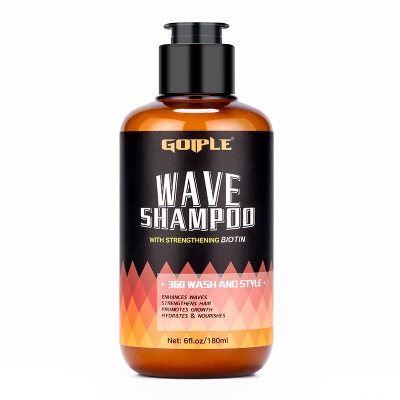 Goiple 360 Waves Wash Shampoo -Wave Shampoo for Black Men 360 Wave Shampoo Hydration Shampoo Enhance Waves Shampoo Strenghtens Hair Promote Growth Wave Shampoo Easy Wash Hydrate (6 FL OZ) - Image 1
