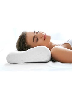 Status Contract Status Contract Memory Foam Pillows|Standard Size Orthopedic Grade Pillow for Neck Pain Relief | Cooling Gel Pillow | Comfortable Deep Sleep Pillow | Best Pillows for Sleeping|Neck Pain Pillow (White)  - Image 1