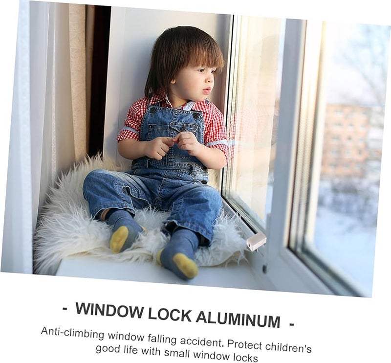 Veemoon 2 Pack Stainless Steel Window Safety Lock Anti Theft Guard for Home Office - Image 5