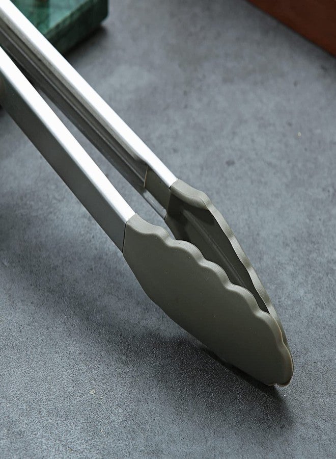 Berglander Cooking Tongs Heavy Duty Food Tongs For Cooking With Silicone Tips, Kitchen Tongs, Grill Tongs, Dishwasher Safe, Easy to Clean - Image 4