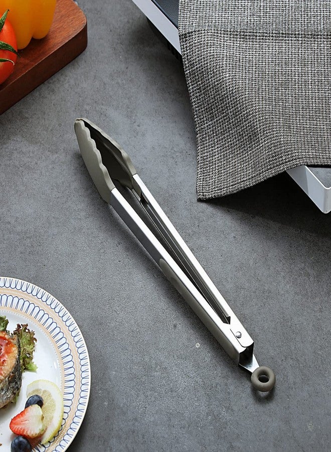 Berglander Cooking Tongs Heavy Duty Food Tongs For Cooking With Silicone Tips, Kitchen Tongs, Grill Tongs, Dishwasher Safe, Easy to Clean - Image 2