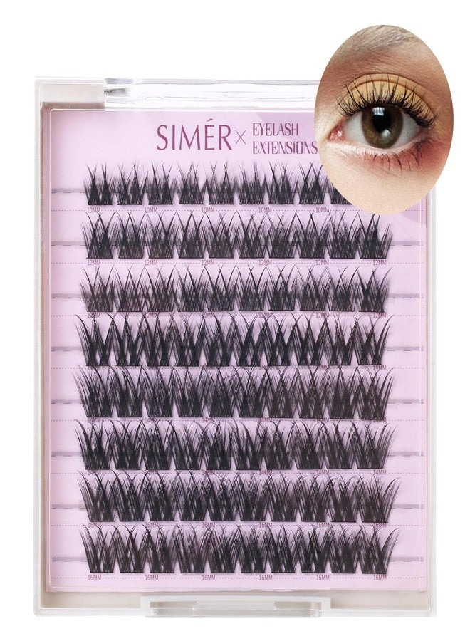 SIMER Lash Clusters D Curl 10-16mm Mixed DIY Eyelash Extensions 80PCS Cluster Lashes Individual Eyelash Reusable Wispy Natural Lash Extensions DIY at Home, Hyacinth - Image 1