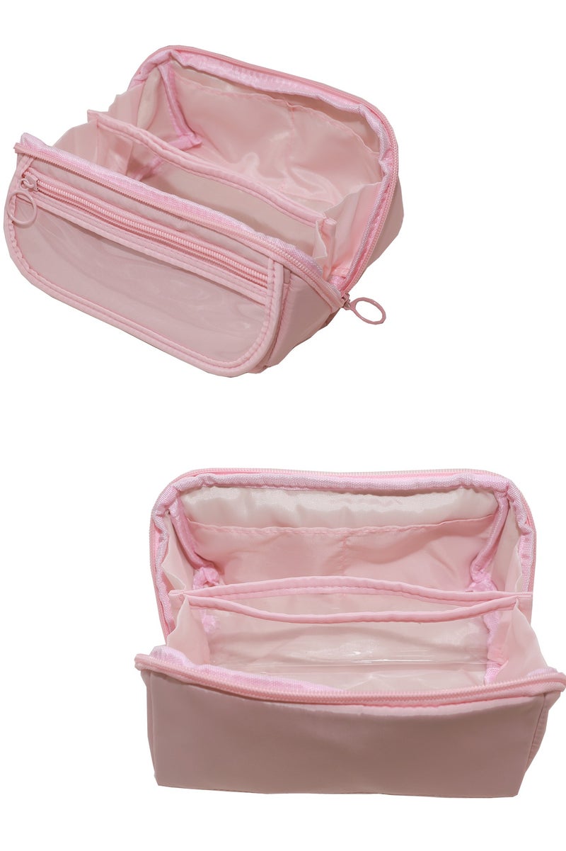 Big Capacity Pencil Pen Case, Pen Case Office College School Large Storage High Capacity Bag Pouch Holder Box Organizer Light, Fashionable pencil case for boys and girls (Pink) - Image 4