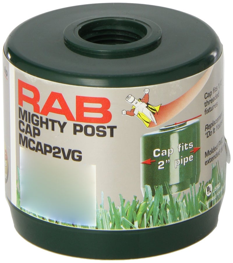 RAB Lighting MCAP2VG Mighty Post Cap for 2" Pipe, 2-3/8" OD x 2-3/4" Height, Verde Green, Multicolor - Image 3