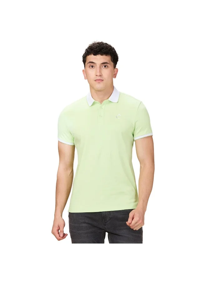 Being Human Mens Paper Mint Polo Collar Short Sleeve Polo T-Shirt