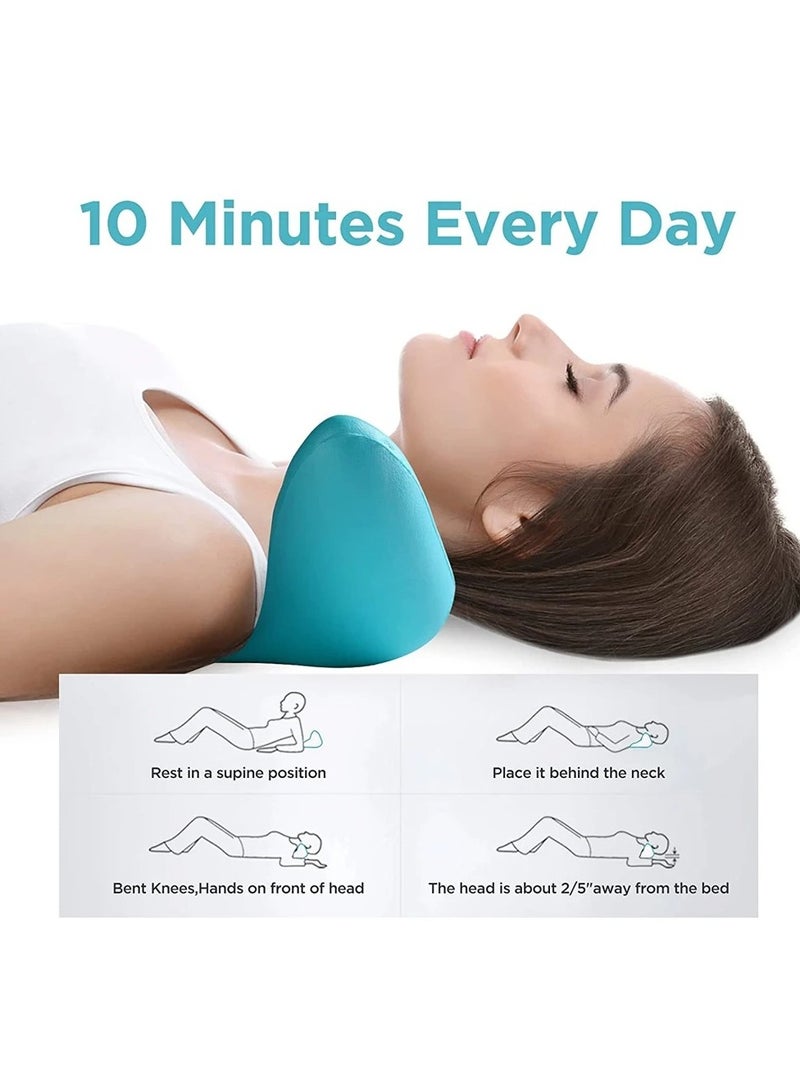 AROAQ Neck And Shoulder Relaxer, Portable Cervical Spine Massager, Safe And Comfortable Chiropractic Pillow, Cervical Traction Device For Pain Relief And Cervical Spine Alignment  - Image 2