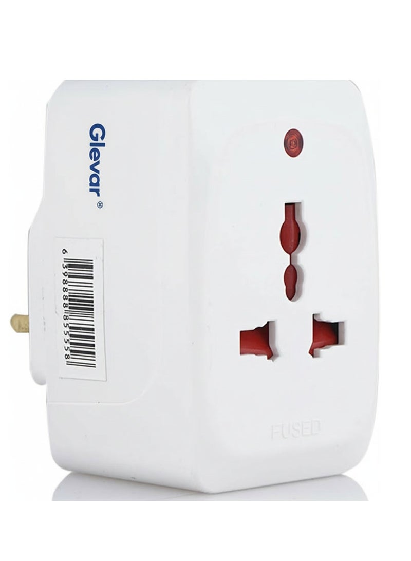 جليفار وصلة تمديد متعددة المقابس بثلاثة اتجاهات - محول طاقة عالمي بمنافذ متعددة - مثالي لمكتب العمل، وطاولة المطبخ، والإضاءة الداخلية، والتلفزيون، والكمبيوتر المحمول، وماكينة الحلاقة - محول قابس موفر للمساحة - Image 1