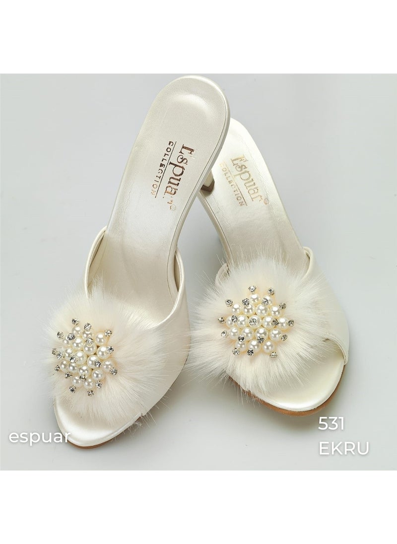 Espuar 531 Women's Slippers - Ecru 