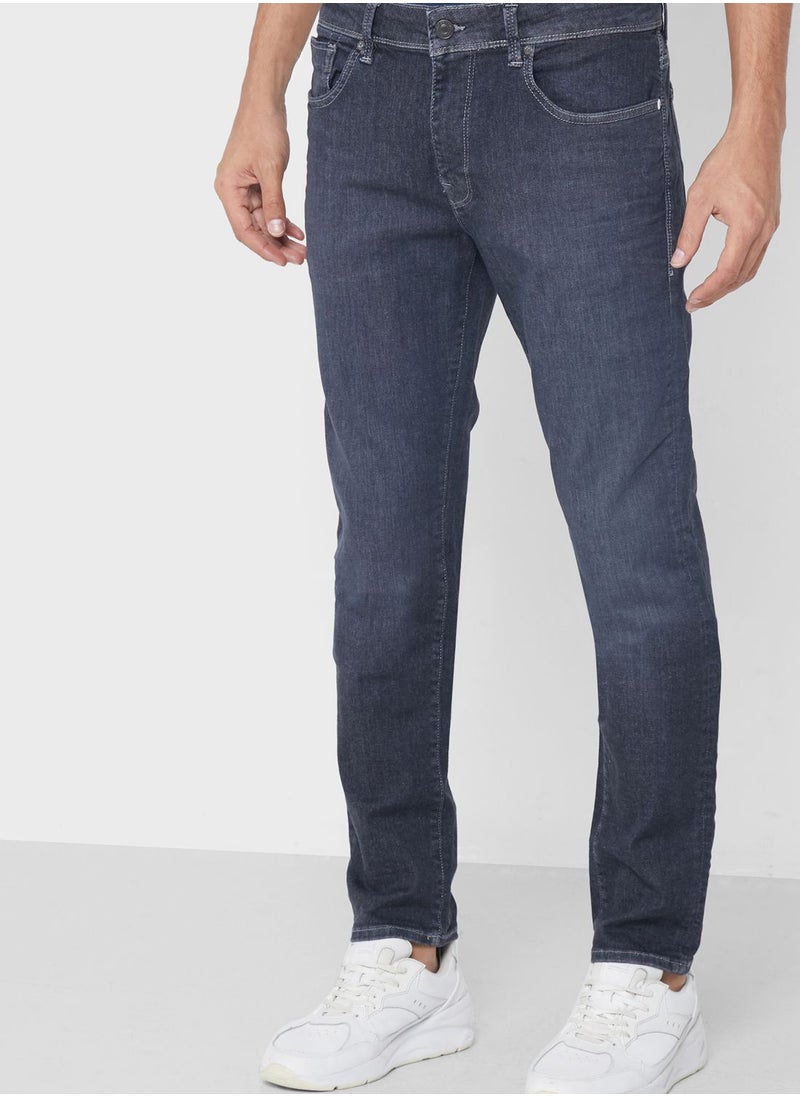 Selected Homme - Slim Fit Jeans Dark Grey - Image 1