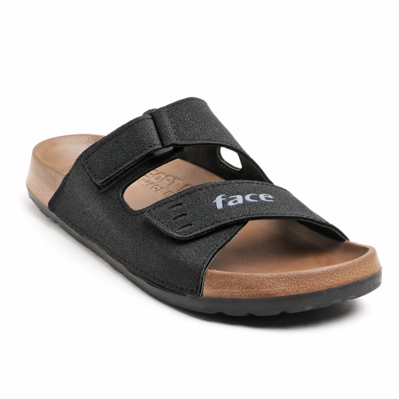 Face صنادل سوداء مع دعم للقوس للرجال - Image 4