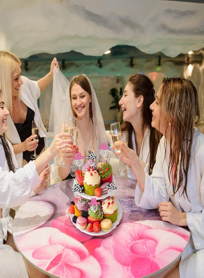 Barydat مجموعة من 60 قطعة من زينة الكب كيك على شكل كرة ديسكو لامعة من باريدات، زينة كعكة على شكل قبعة رعاة البقر، زينة حفلات رعاة البقر الصغيرة مع أعواد لحفلات أعياد الميلاد ذات طابع ديسكو من العقد الأول من القرن الحادي والعشرين (بسيطة) - Image 5