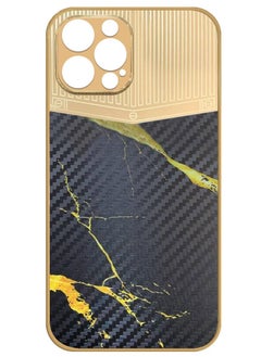 iPhone 12 Pro Max Luxury Gold Plated Case Hybrid Electroplated Frame Back Cover with Carbon Fiber Texture Marble Pattern Black/Gold - pzsku/Z8D08330BFFB71709AEE9Z/45/_/1656418008/57671f36-3355-4ef9-ae4c-cdf887ad302a