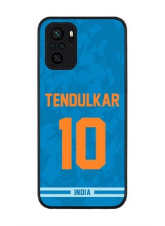 Rugged Black Edge Case for Redmi Note 10S / Redmi Note 10 4G, Slim fit Case Flexible thin Cover - Player Name - Sachin Tendulkar, Jersey Number- 10