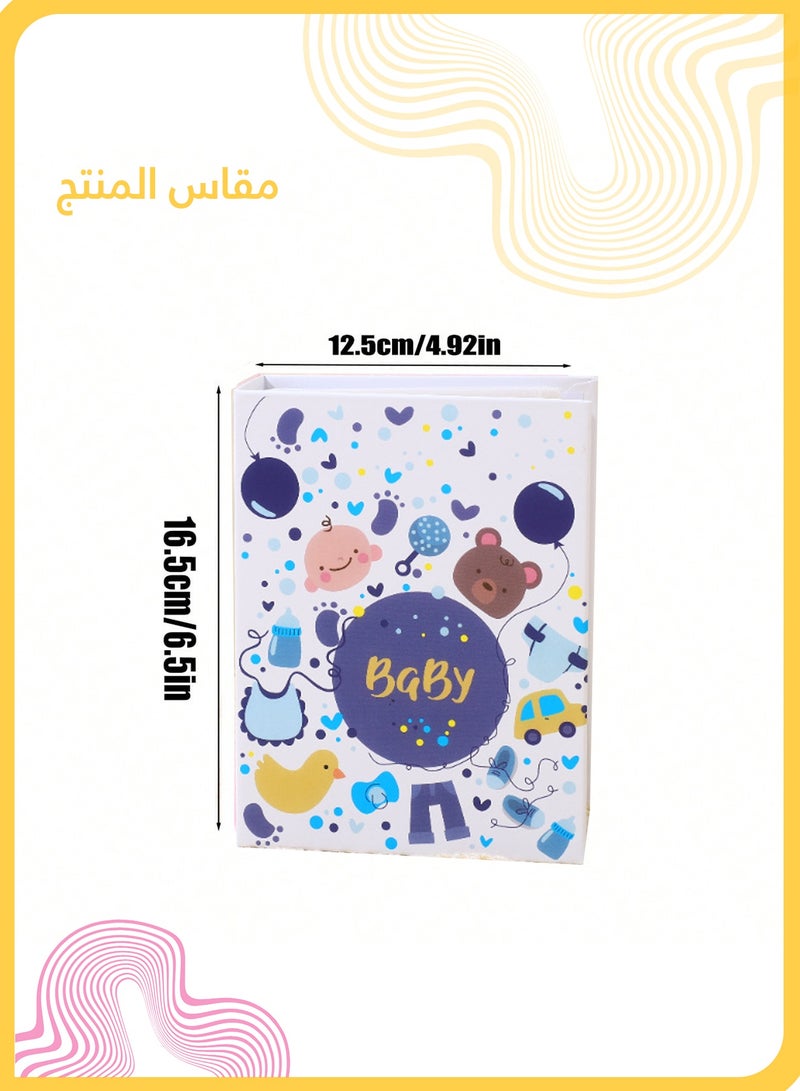 She&Little Baby Photo Album Mini Slide-In Photo Album Holds 100 Photos, Portable Small Family Memory Book for Baby Boy, Travel and Birthday Gift（Blue）  - Image 4