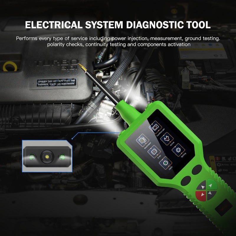 P100 Pro 9-30V Car Circuit Tester Automotive Circuit Diagnostic Tester 12V 24V Circuit Probe Kit Multimeter Digital Oscilloscope Parts Activation/0-5V Adjustable Power Supply/Multiple - Image 3