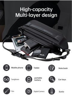 ARCTIC HUNTER Lightweight Waist Money Bag for Men and Women,Crossbody Shoulder Bag Pack,Belt Bag for Travel Walking Running Hiking Cycling, Black  - Image 5