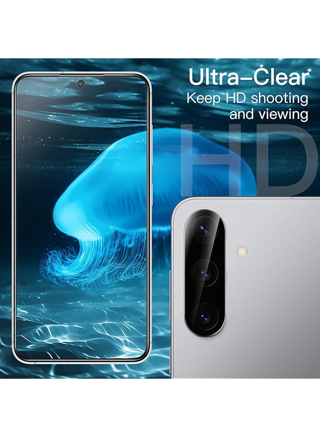 جي تيك واقي شاشة لهاتف Samsung Galaxy S25 5G مع واقي عدسة الكاميرا من الزجاج المقوى متوافق مع معرف بصمة الإصبع عالي الوضوح، عبوتان لكل منهما - Image 5