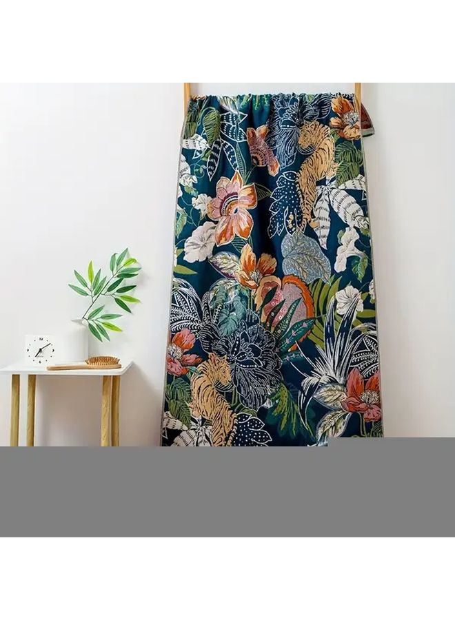 Large 160x80cm Jungle Animal Tropical Leaf Print Bath Towel Soft Absorbent Machine Washable - Image 2