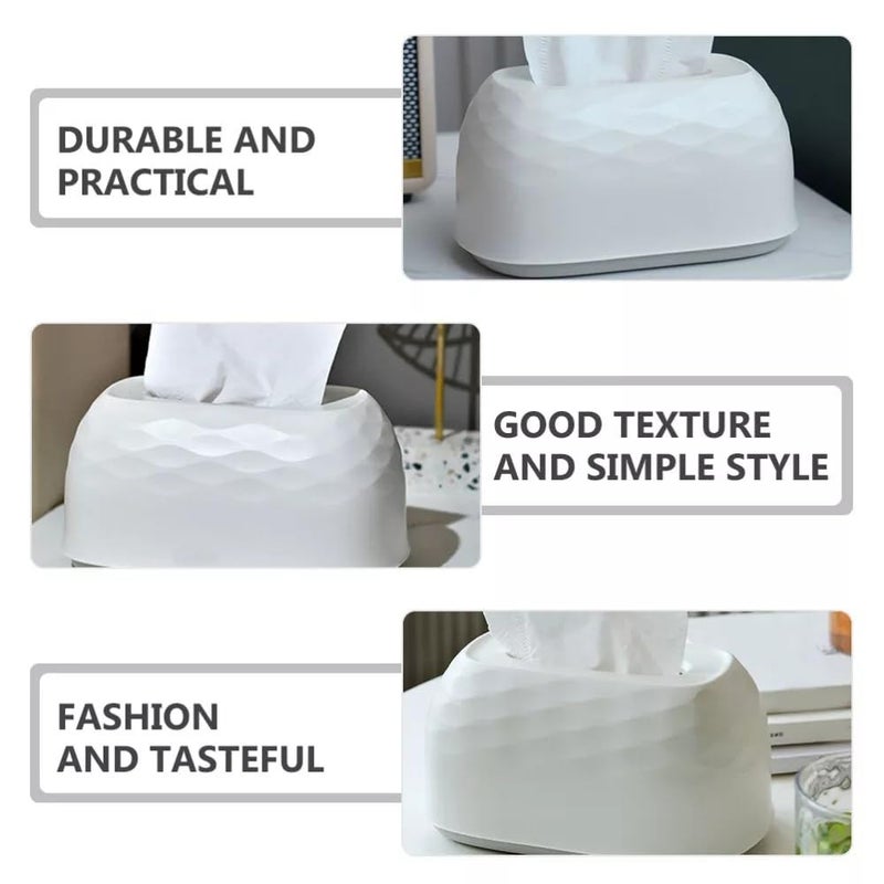 Kytaste Tissue Box with Adhesive Sticker, Tissue Box Organizer Desk Office, Facial Tissues Holder Rectangle for Bedroom Car Decoration, (Pack of 1, Multi Colour) - Image 5